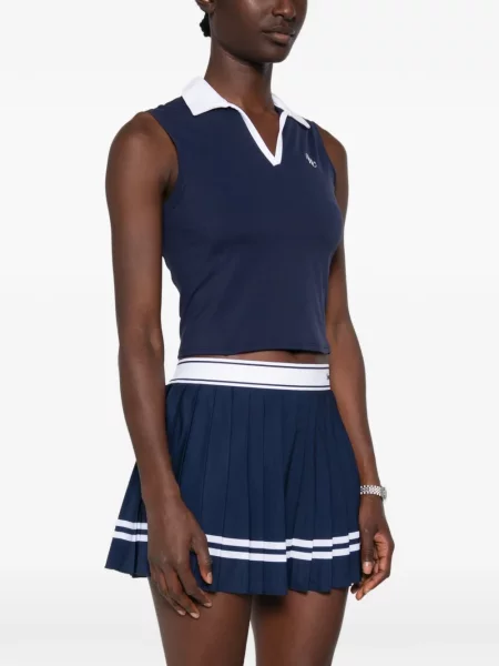 Αμανικας τοπ Sporty & Rich με αυτόγραφο μπλε
