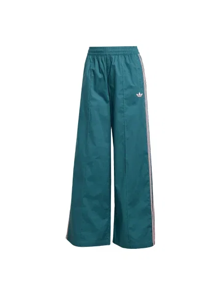 Adidas Originals pantaloni Wideleg Pant lat high waist turcoaz