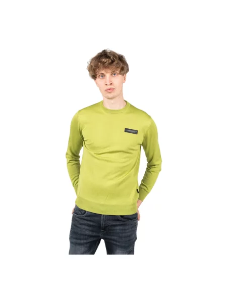 Sweter Plein Sport z wełny merino zielony