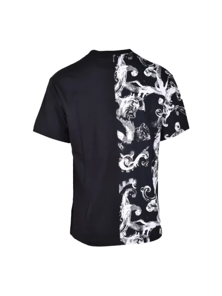 Koszulka Versace Jeans Couture z nadrukiem czarna