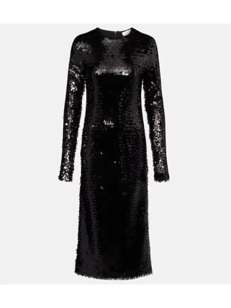 Rochie midi Sportmax din jerseu negru