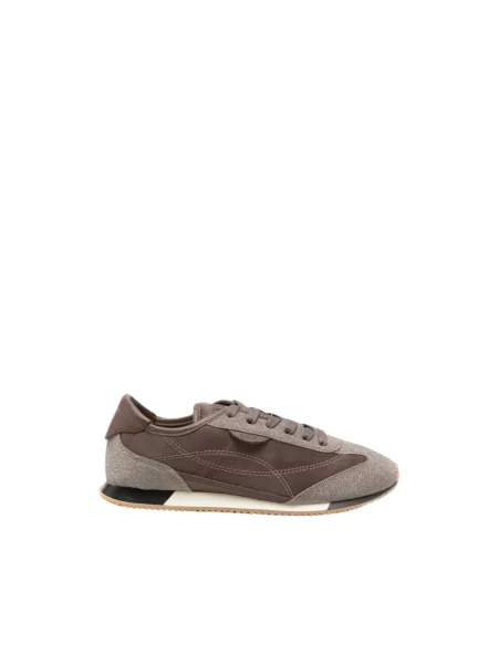 Sneakersy Ghoud skórzane brązowe