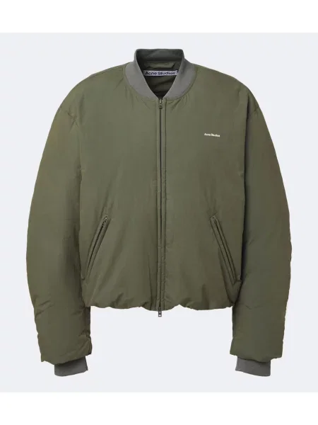Geacă cu puf Acne Studios din poplin verde