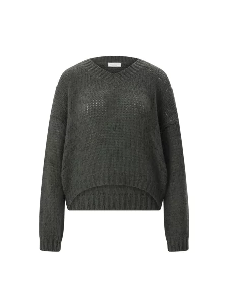 Sweter Roberto Collina wełniany z okrągłym dekoltem zielony
