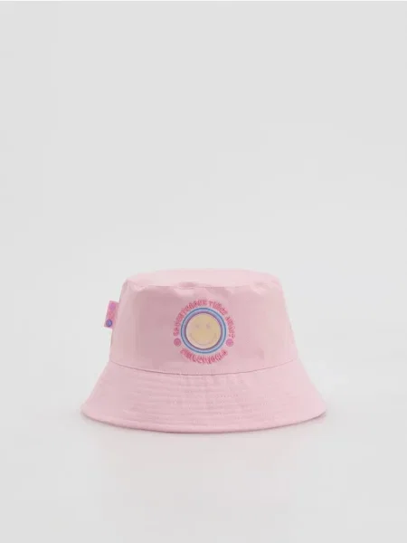 Reserved Klobúk typu bucket SmileyWorld® ružová