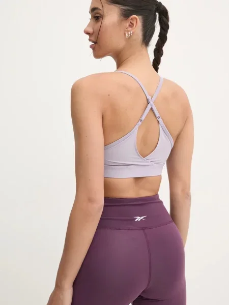 Sportovní podprsenka Reebok LUX Collection fialová