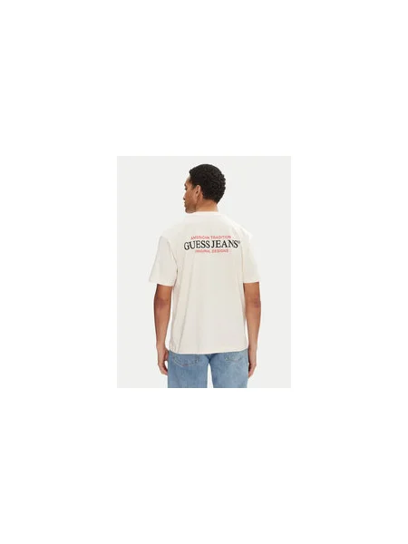 Guess Jeans Póló Ekru Overshirt Fit