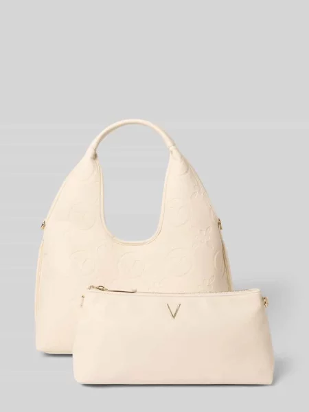 Torebka z imitacji skóry model ‘Samba’ Valentino Bags beżowa