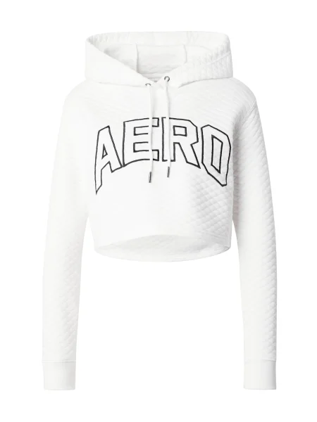 AÉROPOSTALE Tréning póló melír / piszkosfehér fekete