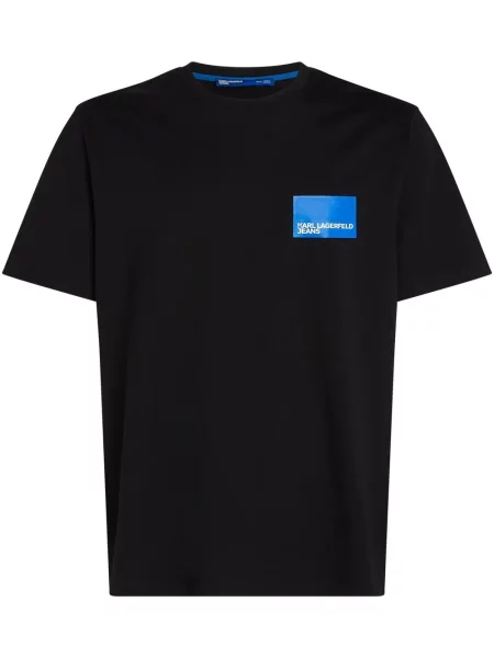Tricou Karl Lagerfeld Jeans cu imagine negru