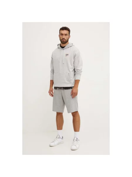 Puma bluza z kapturem z nadrukiem szary