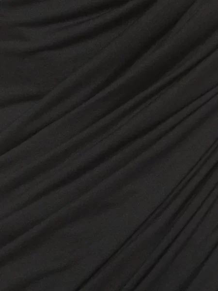Rochie midi Chats By C.dam drapată cu un umăr gol negru