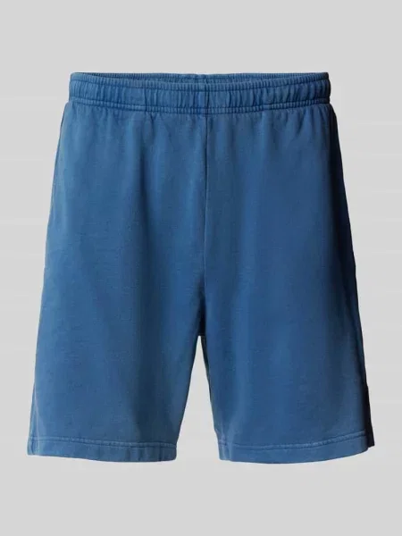 Szorty z dzianiny dresowej o kroju regular fit z detalem z logo Mazine niebieskie