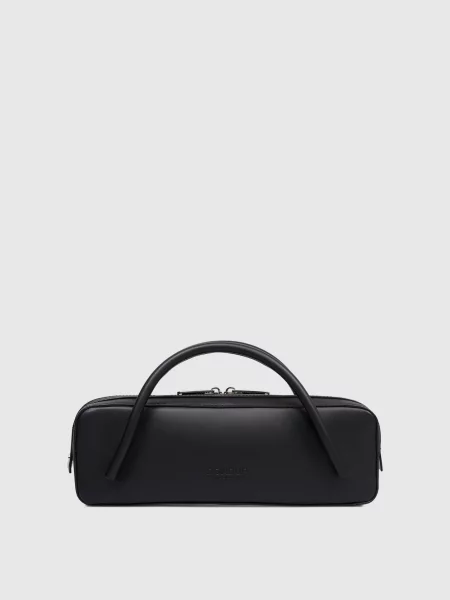 Кожаная сумка-багет Dondup черная