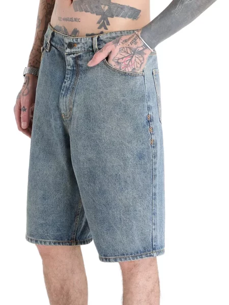 Džínové šortky Daily Paper s výšivkou modré