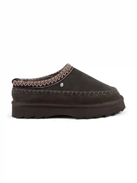Emu Australia papuci din piele întoarsă Sharky Adventure Scuff maro verde