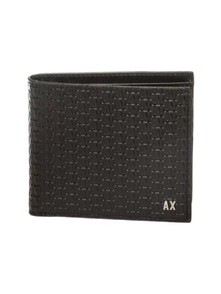 Portfel Armani Exchange skórzany czarny
