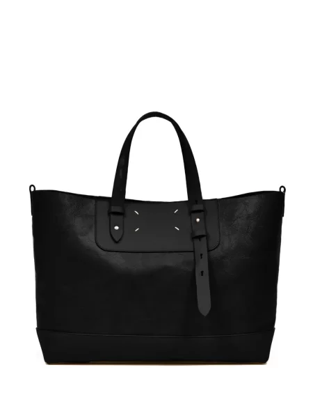 Geanta de piele Maison Margiela din piele negru