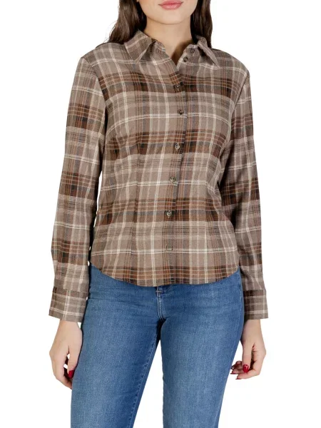 Koszula Jacqueline De Yong w kratkę czarna