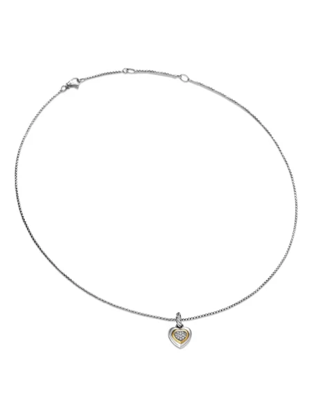 Colier David Yurman cu motiv cu inimi galben