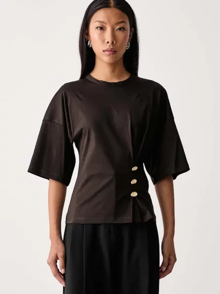 Sessun tricou pentru femei din NAKTIS maro