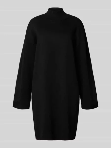 Sukienka z dzianiny z mieszanki ze stójką Jake*s Collection czarna