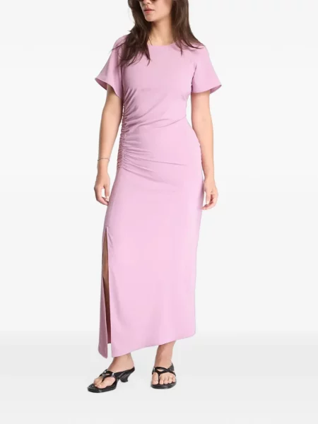 Rochie maxi Samsøe Samsøe cu volane violet