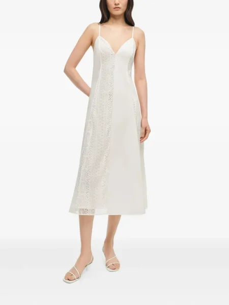 Rochie midi Simkhai din dantelă până la genunchi de costum alb
