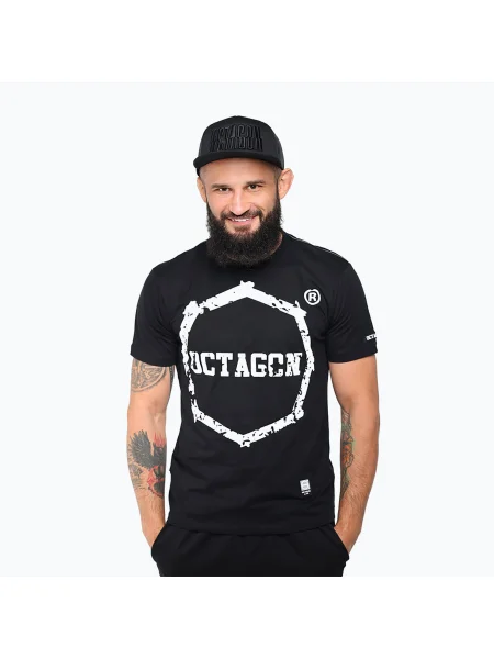 Oktogon férfi póló Teeth fekete. Méret: L fekete