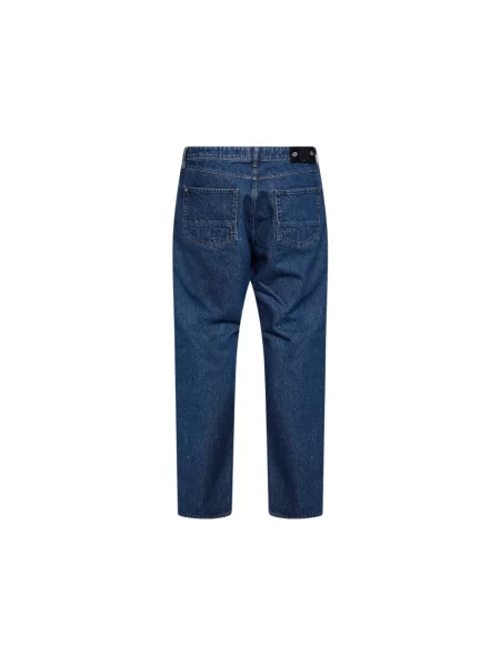 Jeansy straight leg Stone Island z kamieniami niebieskie