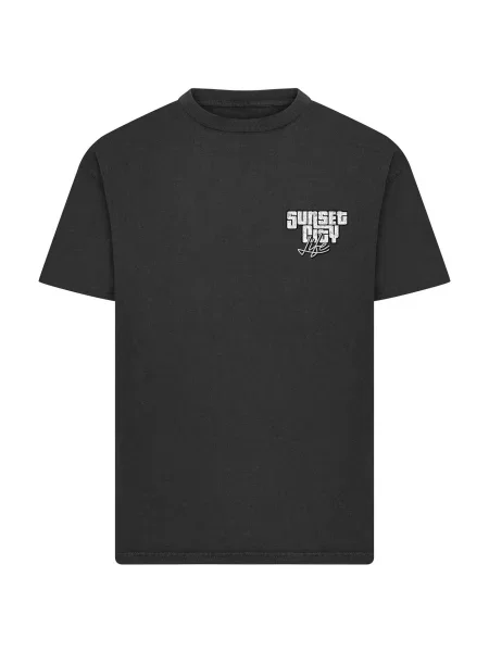 Mister Tee Tricou Sunset City lila / negru alb