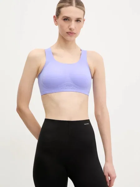 Спортен сутиен Calvin Klein Performance с изчистен дизайн синьо