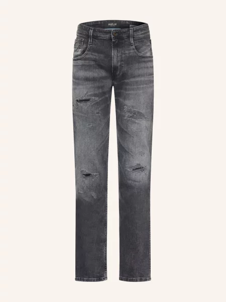 Replay Jeansy O Kroju Skinny grau szare