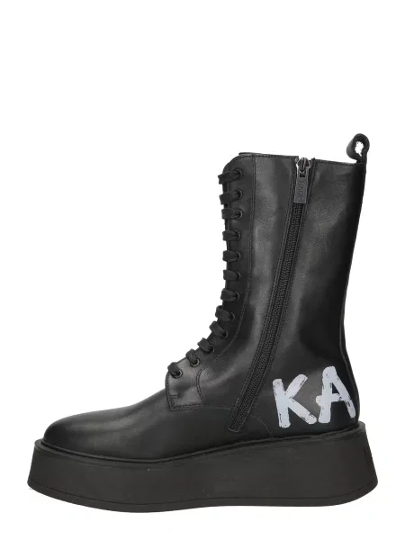 Šnurovacie čižmy Karl Lagerfeld čierna