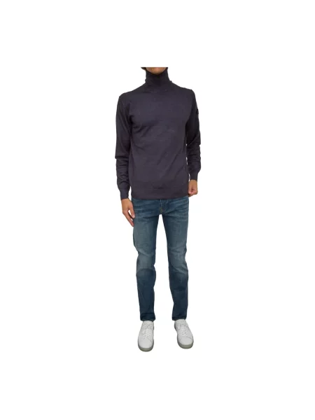 Dzianinowy sweter Peuterey niebieski