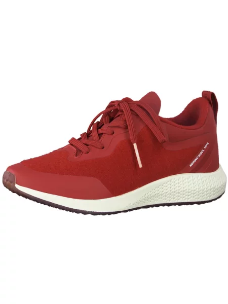 Sneakersy Tamaris skórzane czerwone