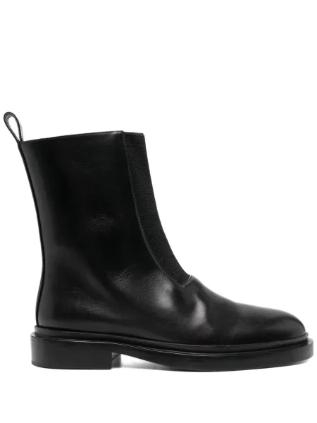 Botine Jil Sander din piele chunky negru