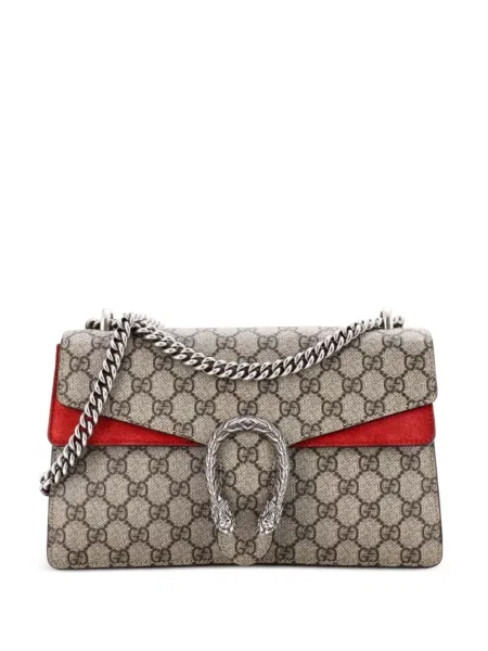 Plátěná malá kabelka Gucci Pre-owned hnědá
