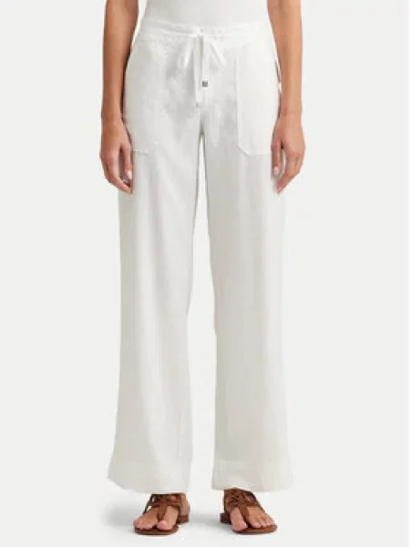 Lauren Ralph Lauren Kalhoty z materiálu Wide Leg bílá