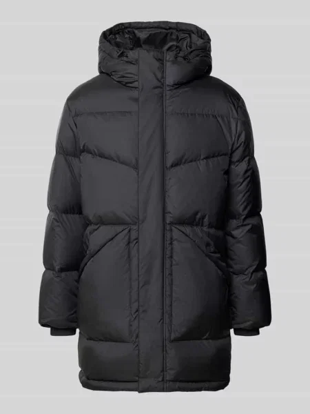 Płaszcz pikowany o kroju regular fit z kapturem Marc O'polo Denim czarny