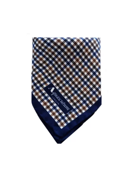 Szal Aquascutum w kratę niebieska