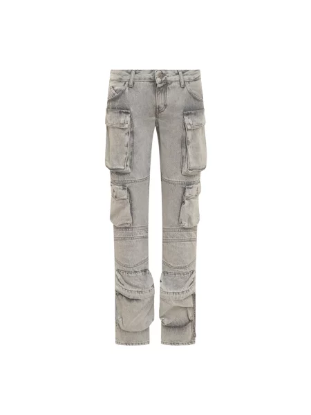 Długie spodnie The Attico szare