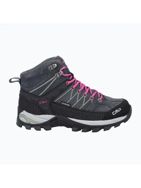 Dámske trekové topánky CMP Rigel Mid Wp anthracite/mineral green sivá