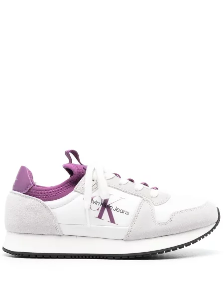 Sneakerși Calvin Klein Jeans cu imagine alb