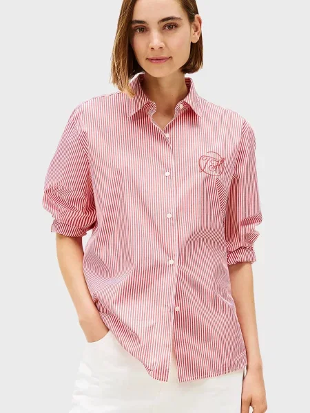 Смугаста сорочка Tommy Hilfiger рожева