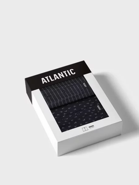 Трусы Atlantic с принтом синие