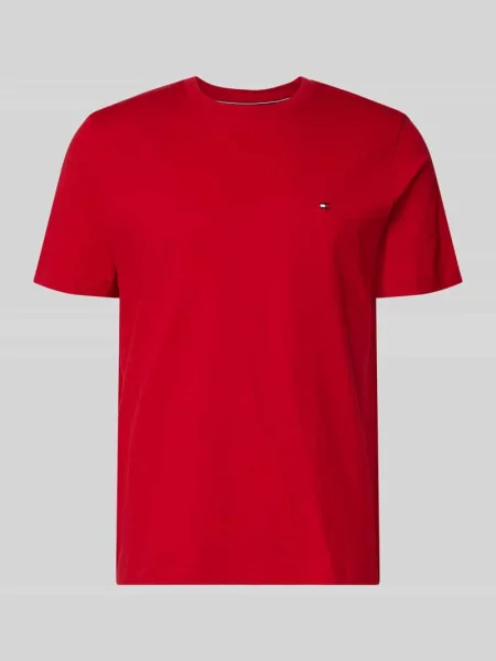 T-shirt o kroju regular fit z czystej bawełny Tommy Hilfiger czerwona