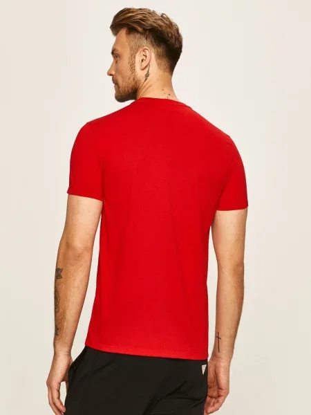 Однотонная футболка Lacoste красная
