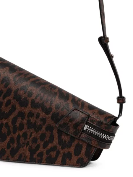 Body Sisley cu imagine cu model leopard asimetric maro