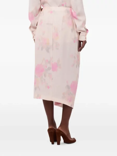 Fustă midi Moschino cu model floral cu imagine plic